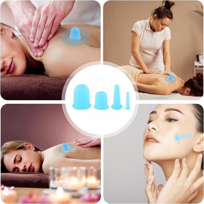 Bańki Chińskie Gumowe Próżniowe Silikonowe Do Masażu Twarzy Szyi