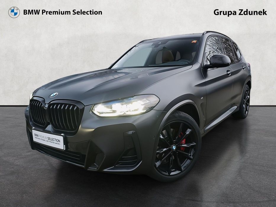 BMW X3 Czarny mat, pakiet sportowy M, szklany dach, elektryczne fotele, hak!