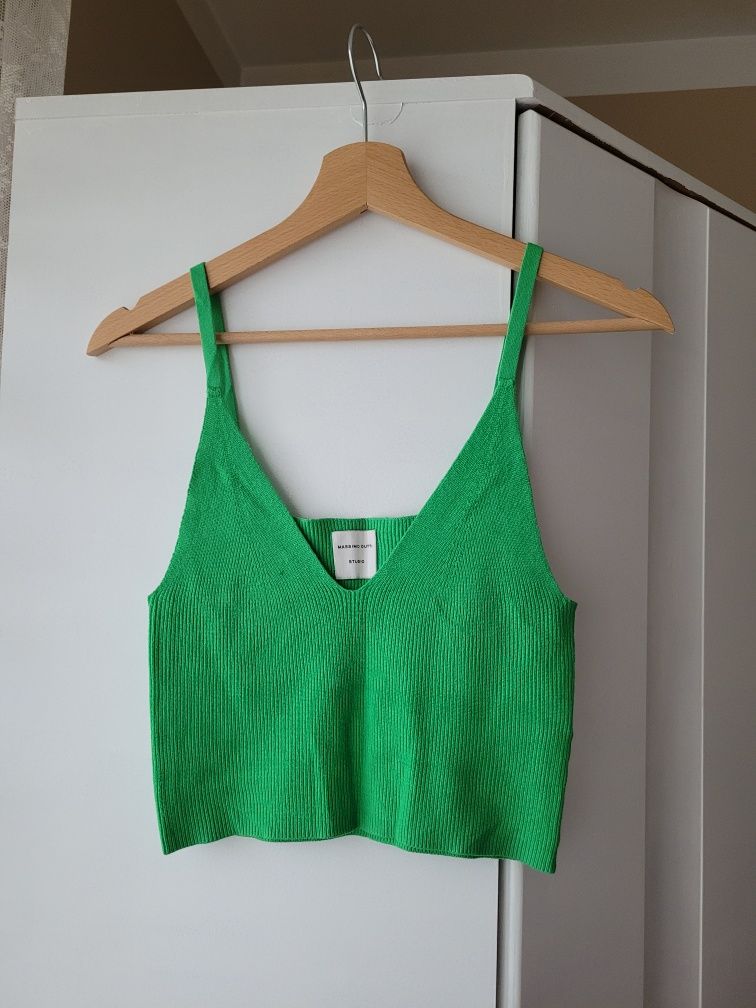 Massimo Dutti STUDIO crop top z dzianiny S