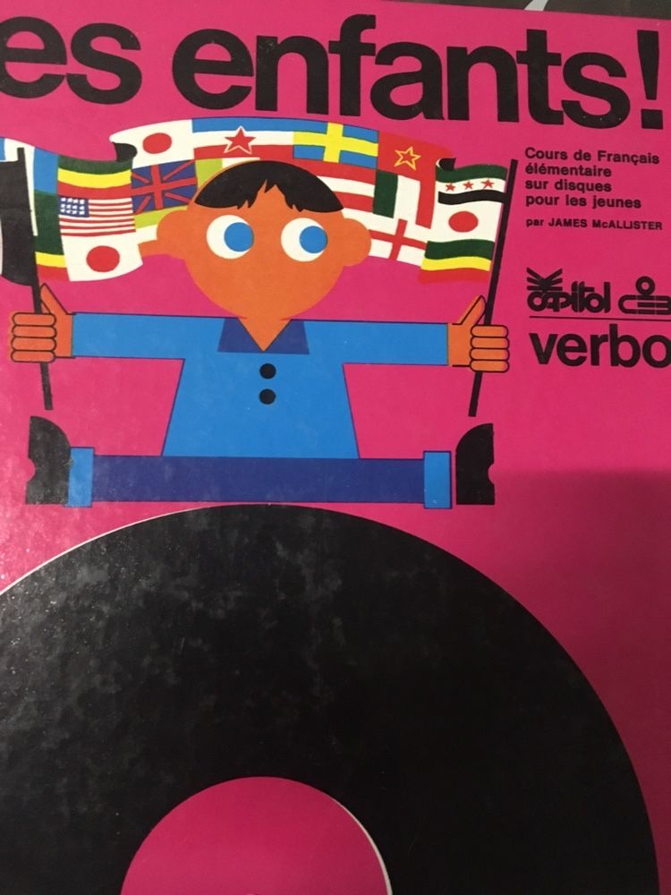 Livro infantil antigo com discos vinil