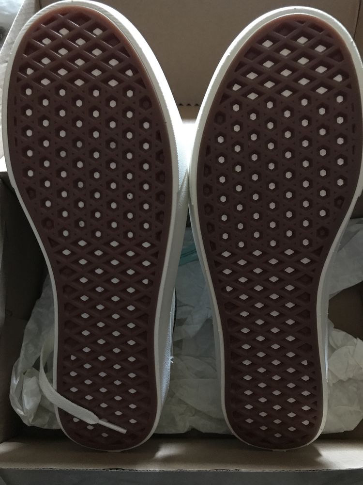 Vans оригинал белые кожа ткань 26.5 см