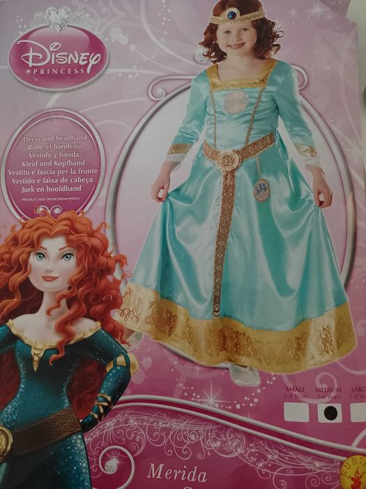 NOWY strój karnawałowy KSIĘŻNICZKA MERIDA WALECZNA kostium 110/116 (2)