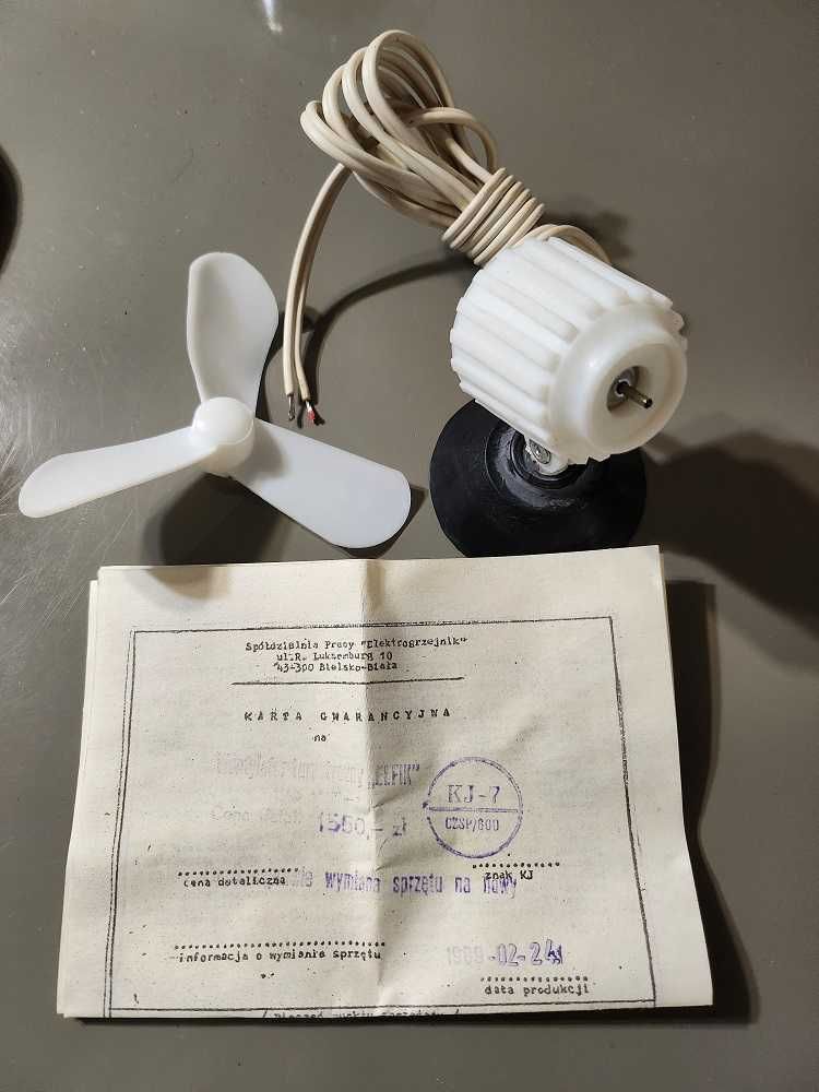 Wentylator turystyczny WT-1 „Elfik” zabytek PRL bez wtyczki
