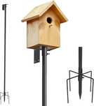 MIXXIDEA Domek dla ptaków z stojakiem – 203 cm, solidny, czarny