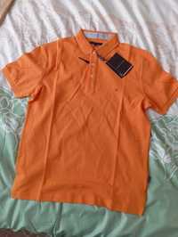 Koszulka polo Tommy Hilfiger - nowość 2024 regular fit orange L