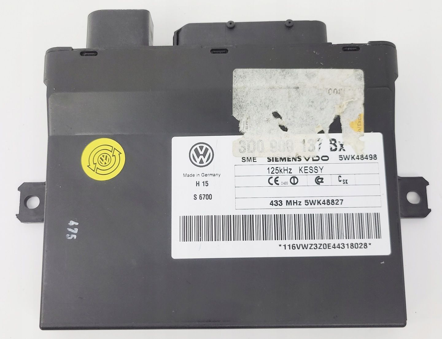 VW PHAETON TOUAREG MODUŁ KESSY 3D0909137B 3D0909137BX KEYLESS GO SPRAWNY