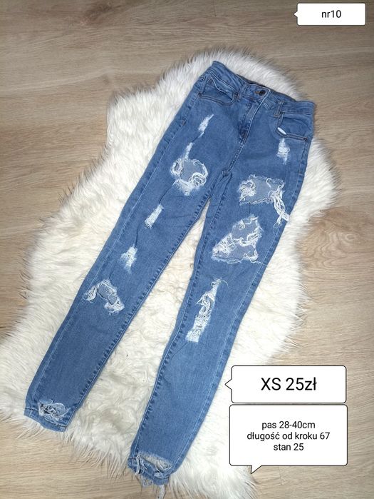 Jeansy z dziurami rozmiar S