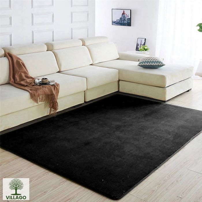 NOWY Dywan Villago Polar polarowy 120×160 cm – czarny | RÓŻNE WYMIARY