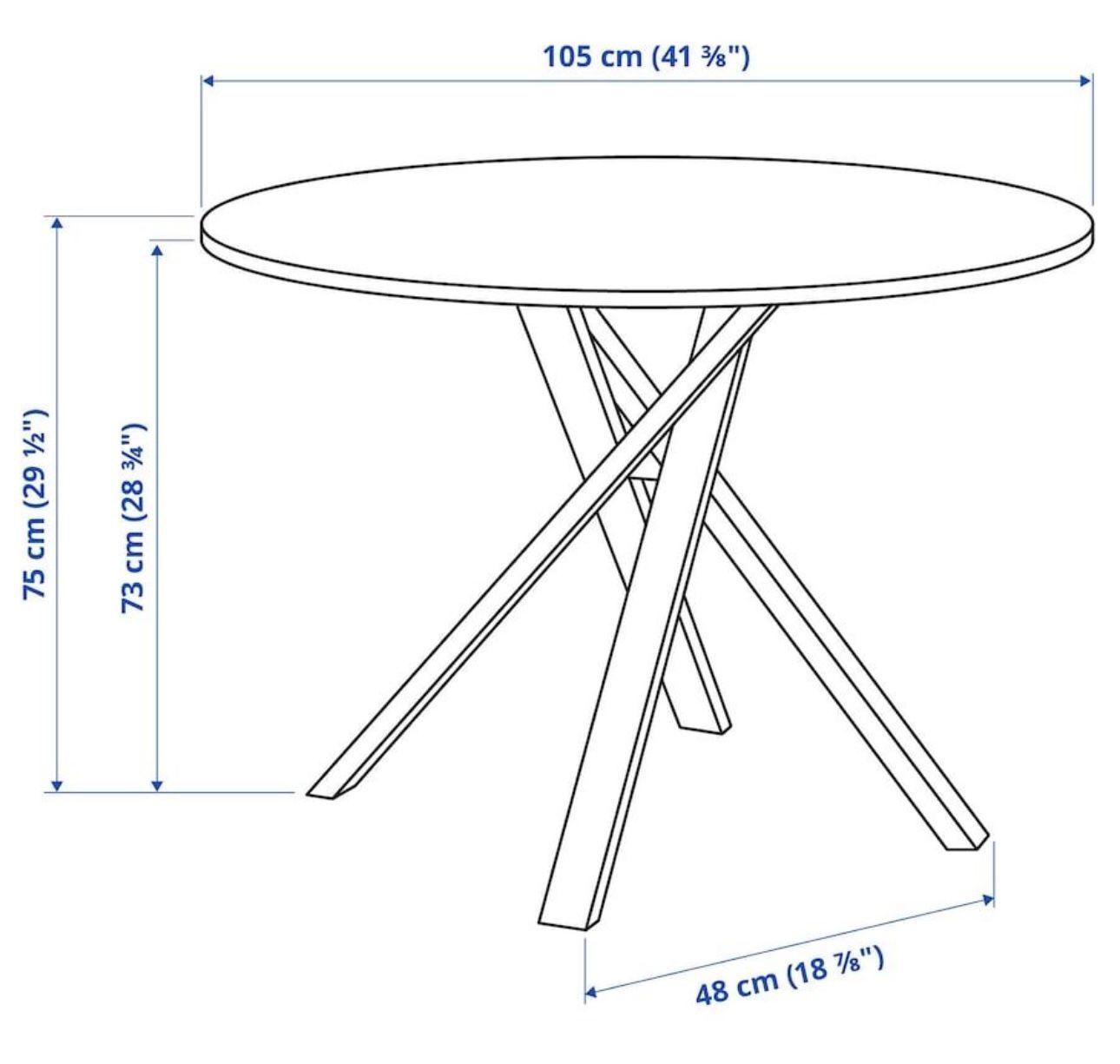 Zestaw stół i trzy krzesła Ikea