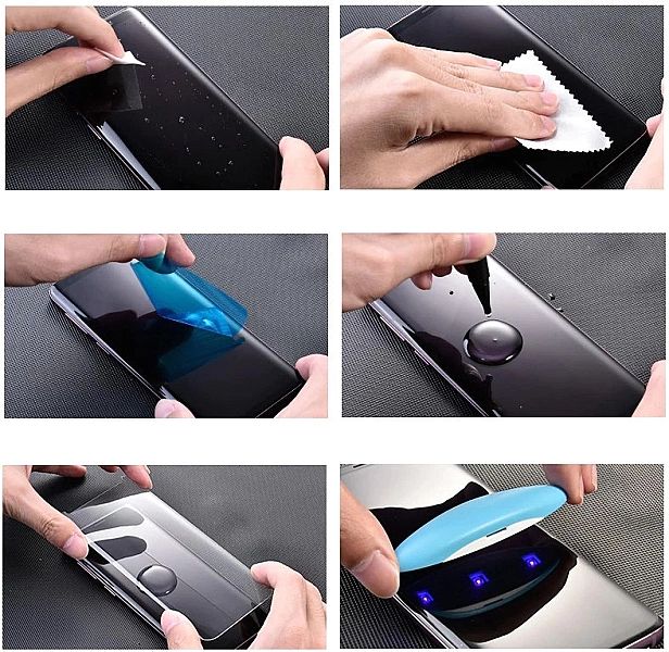 Szkło Hartowane Samsung Galaxy S8 S9 Uv Cały Ekran