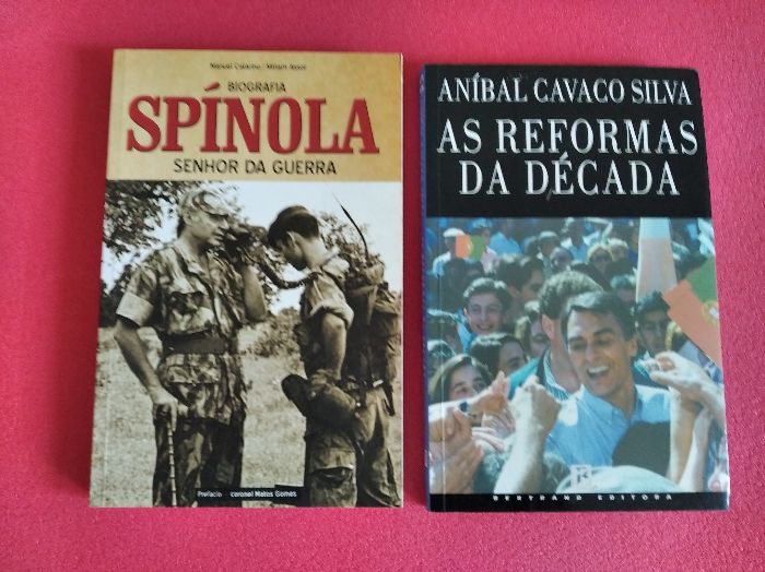 Livros sobre Salazar, Kennedy, Spínola, Cavaco Silva (biografias)