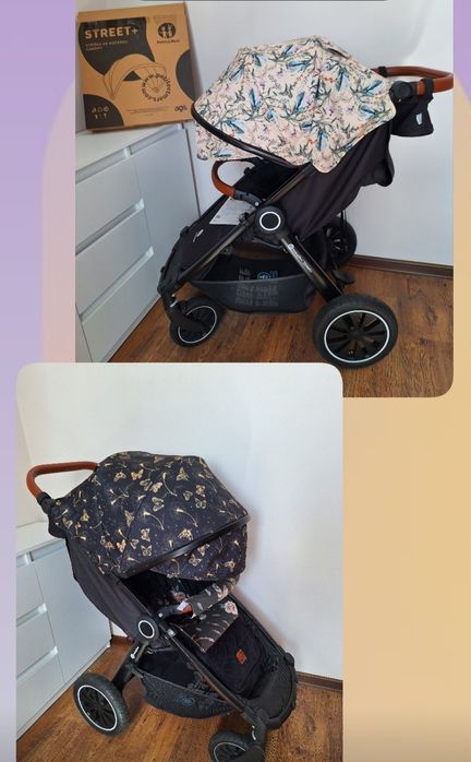 Wózek spacerowy Petite&Mars Street  mega zestaw 2 budki