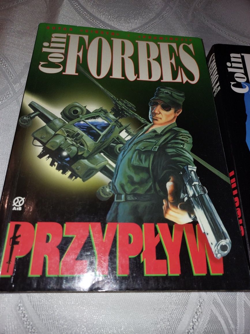 Książka kryminał Sensacja PRZYPŁYW Colin Forbes SIOSTRY zestaw 2szt=18