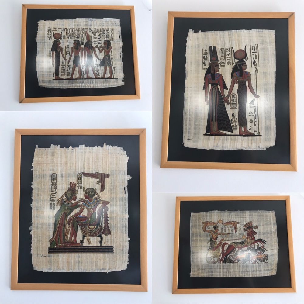 4 Quadros com imagem de Papiros do Egipto