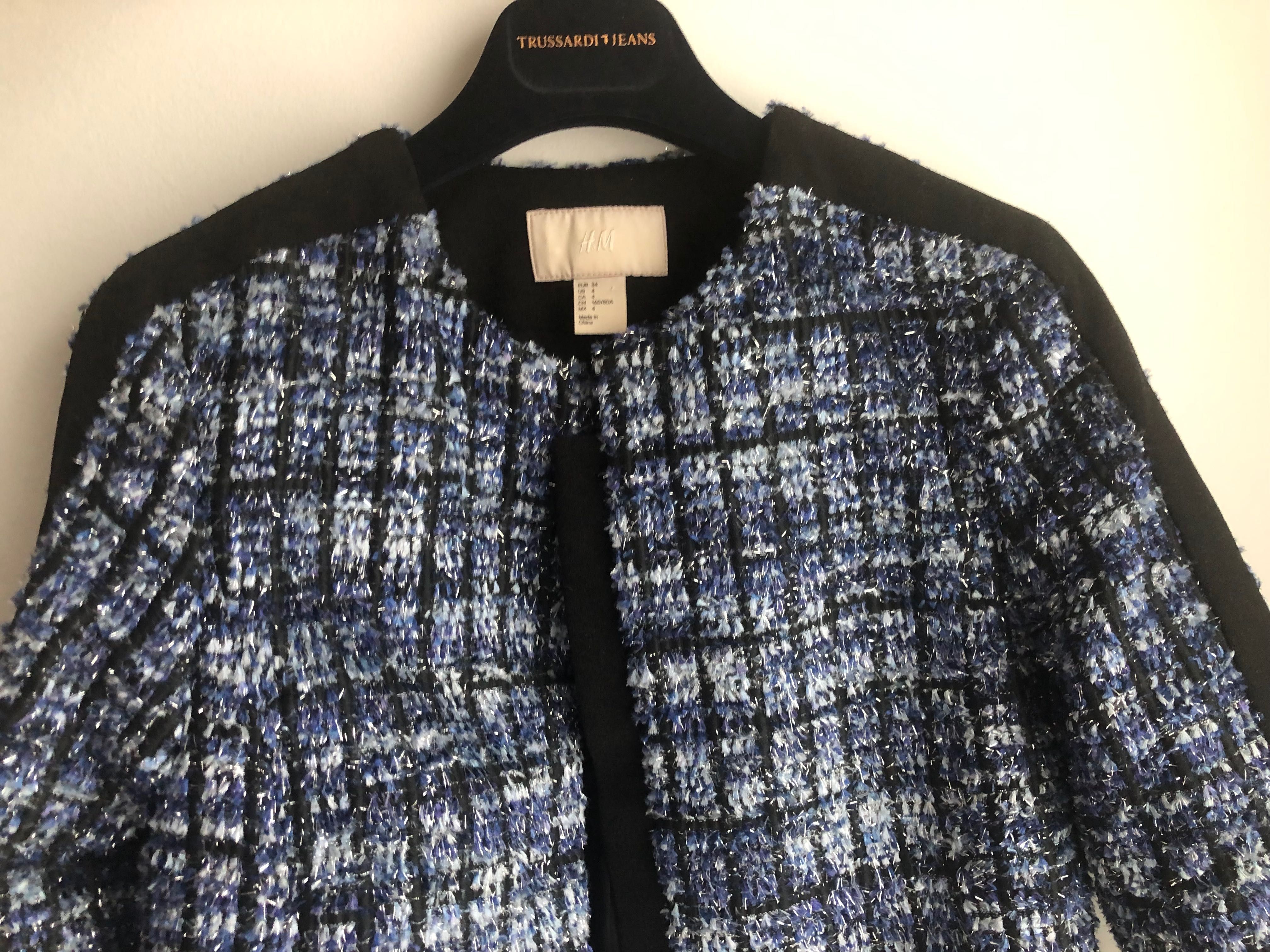 MARYNARKA chanelka cudna r.S błyszcząca nitka boucle H&M