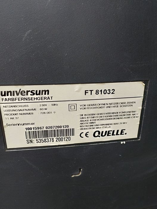 Телевизор в рабочем состоянии