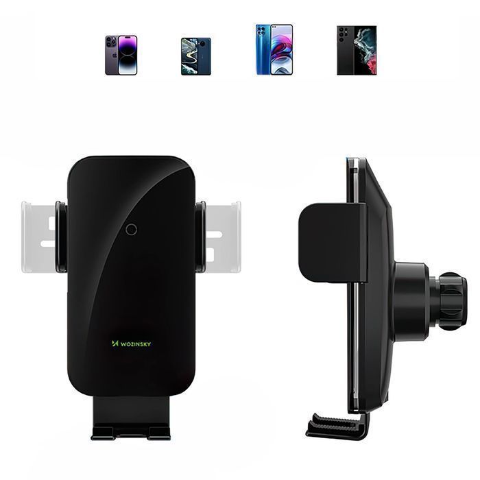 Uchwyt samochodowy Wozinsky WEDZ-3Y8S zaciskowy z ładowarką indukcyjną
