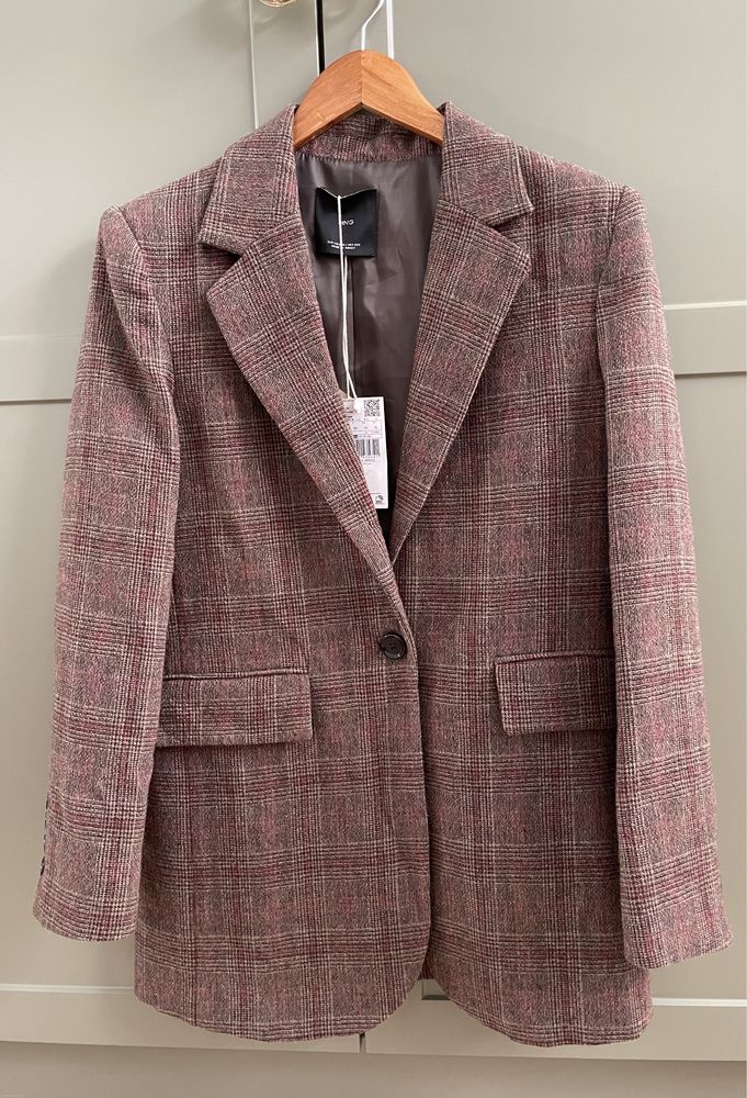 Mango NOWA marynarka żakiet oversize boyfriend wełna wełniany / 34 XD