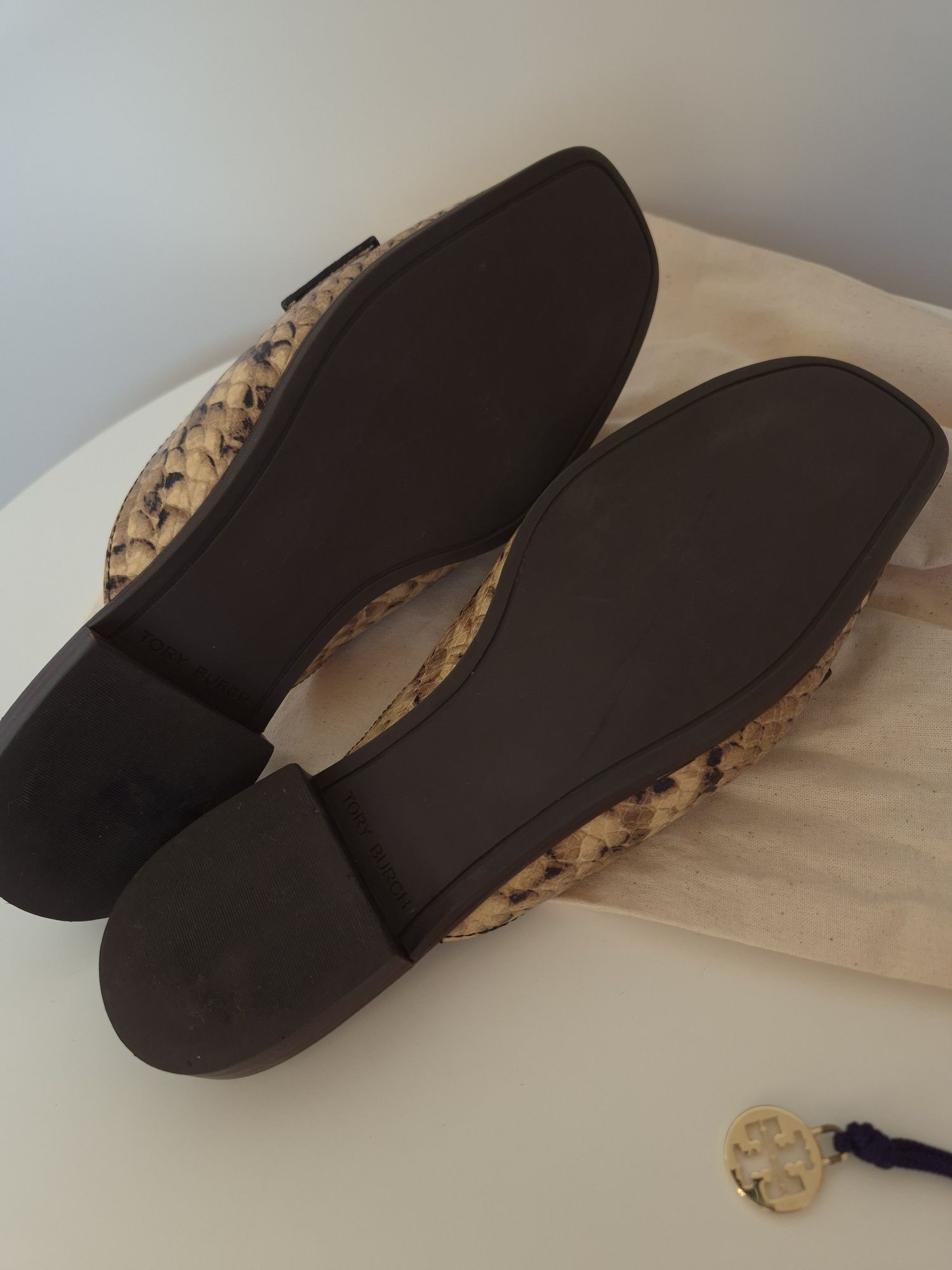 Skórzane mule Tory Burch