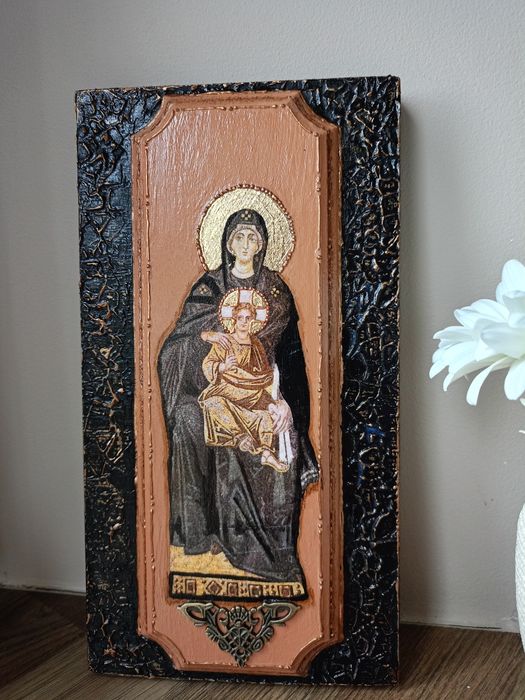 Ikona na drewnie