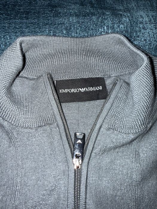 Мужской серый  кардиган шерсть ЕМPORIO ARMANI