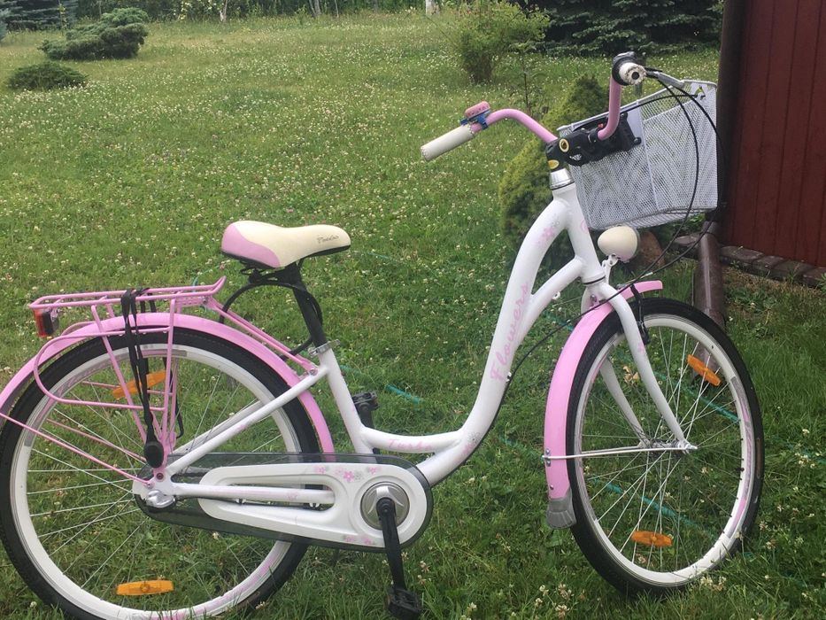 Rower miejski różowy