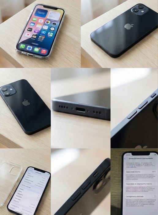 iPhone 12 64GB Preto | Desbloqueado | Bateria Original