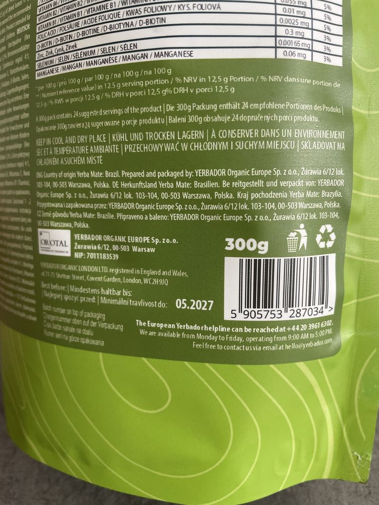 Yerba mate herbal detox