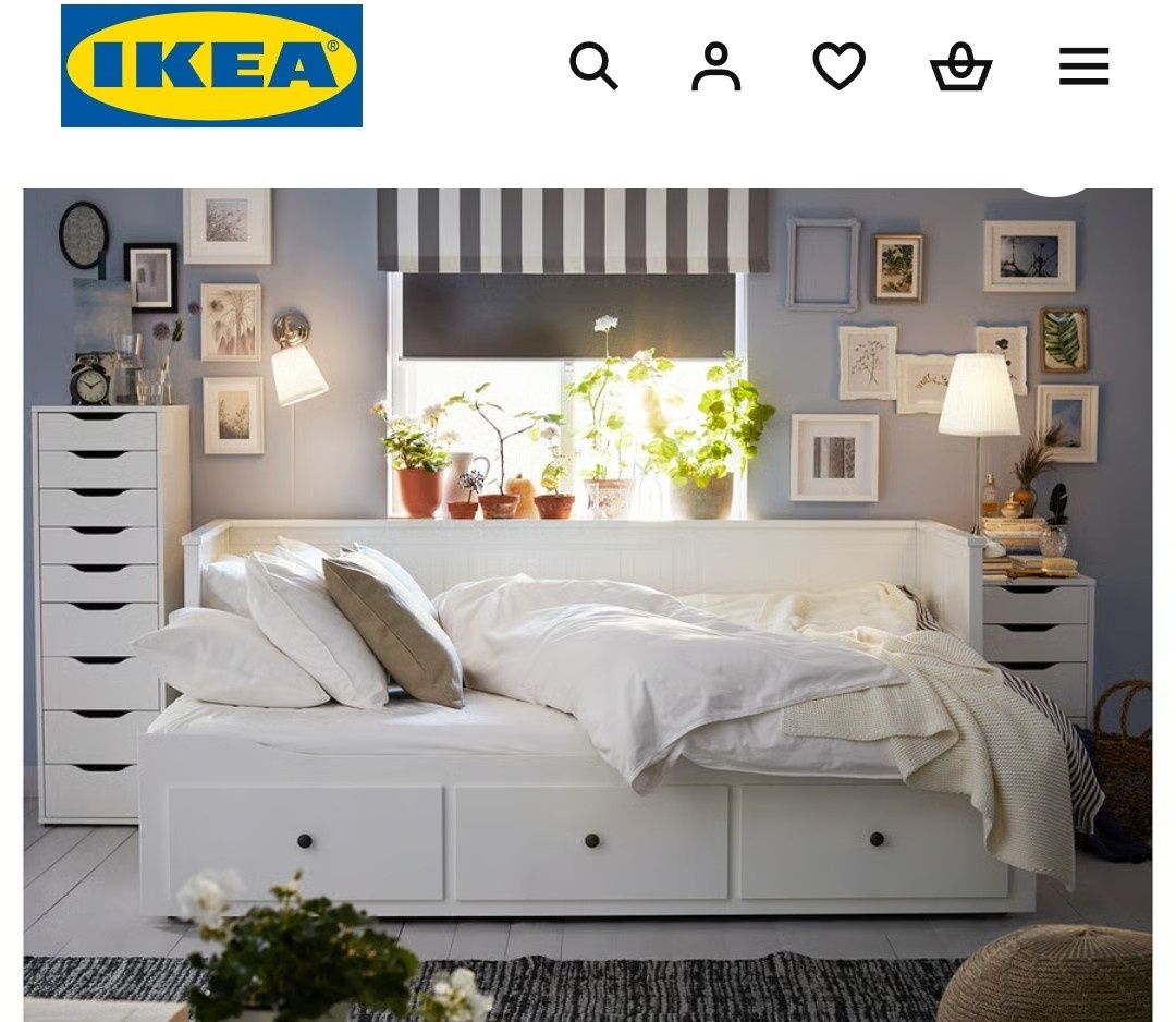 Cama individual ou casal ou sofá Ikea Hemnes