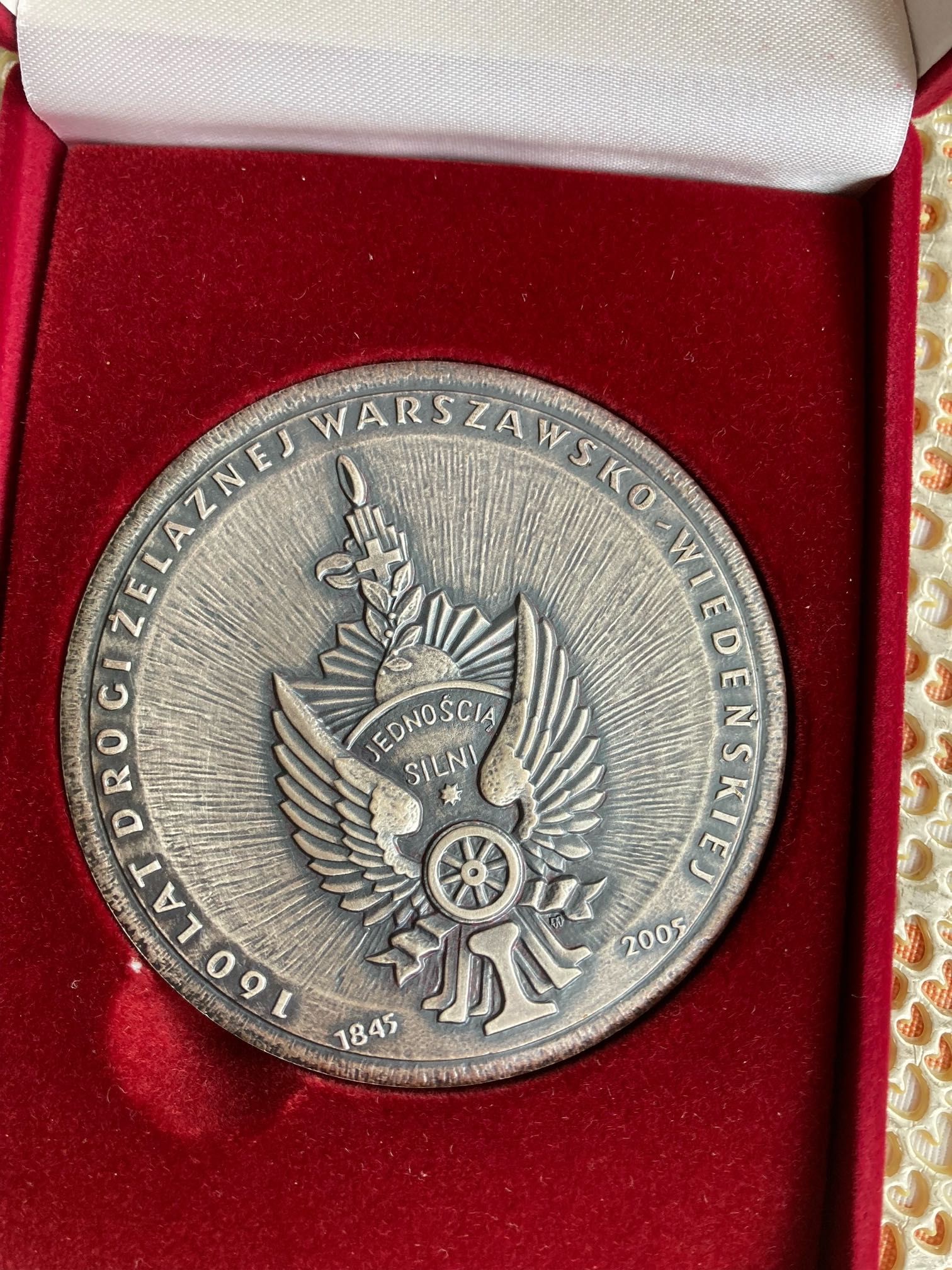 Medal Kolejowy 160 lat Drogi Żelaznej Warszawsko Wiedeńskiej