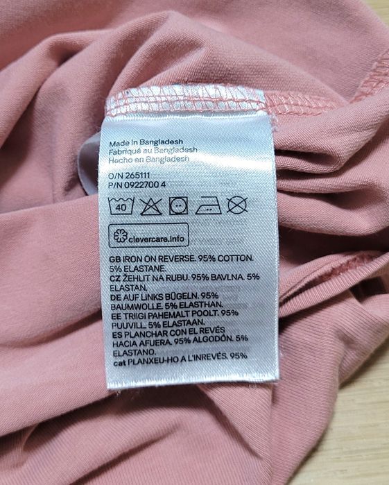 H&M 122-128 bluzka z długim rękawem Koszulka kot kotek różowa