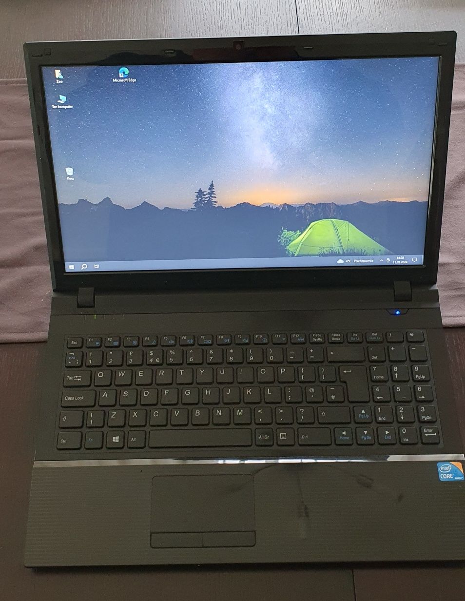 laptop Clevo ZooStorm i5 5GB RAM SSD 128GB W10 nowa bateria + torba