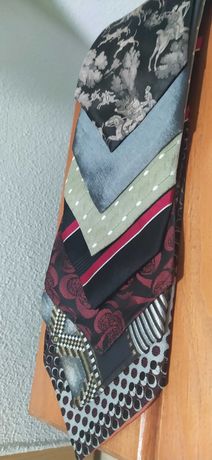 Мужские галстуки Италия (набор из 7 шт.) + заколка