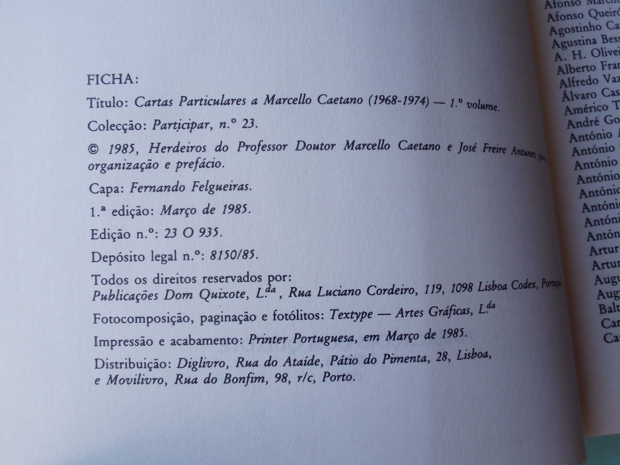 Livro "Cartas particulares a Marcello Caetano", 1º volume