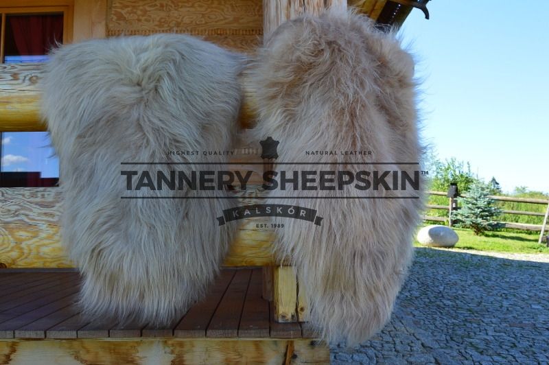 Skóra Owcza  Island Cappuccino (Beżowa) 111-130cm Piękny Długi Włos