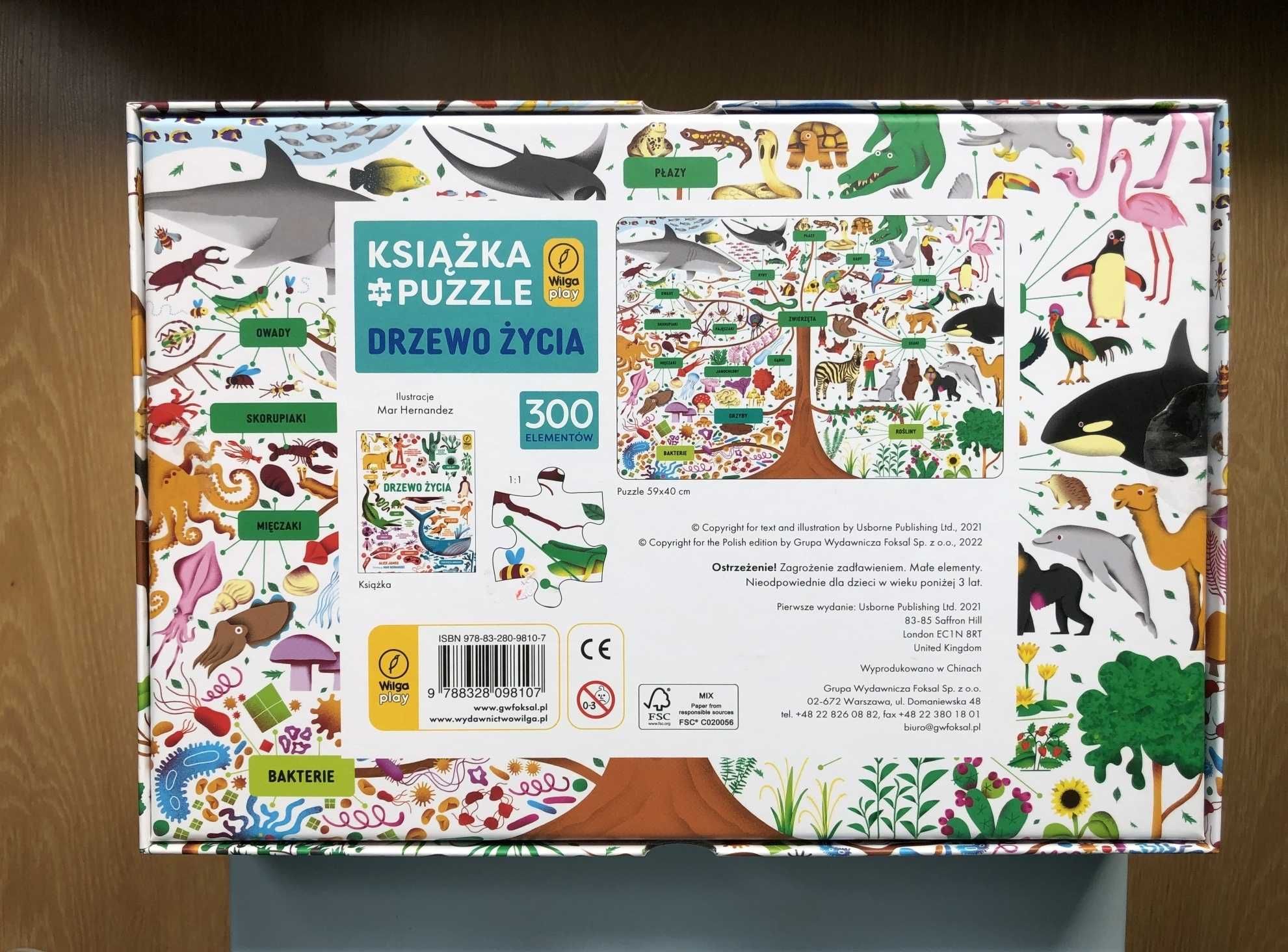 Książka i puzzle Drzewo życia: 300 elem. Pudełko z puzzlami i książką