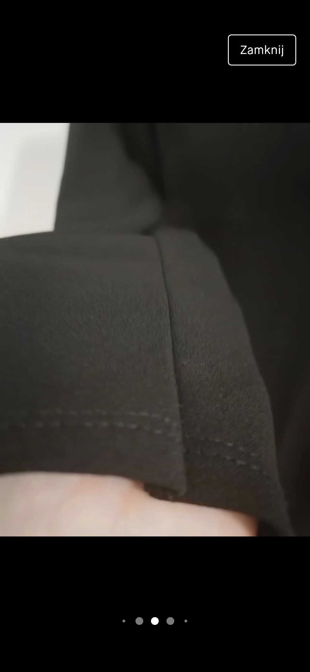 Tunika sukienka z długim rękawem mała czarna na imprezę sylwester M/L
