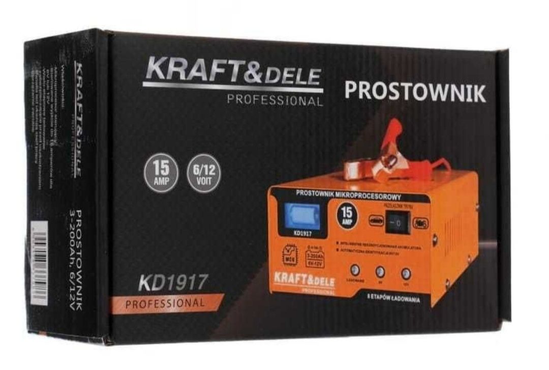 Prostownik automatyczny 15A mikroprocesorowy 6V / 12V