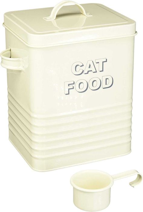 Pojemnik na karmę dla kota Puszka na chrupki przysmak-METAL-Lesser&Pav