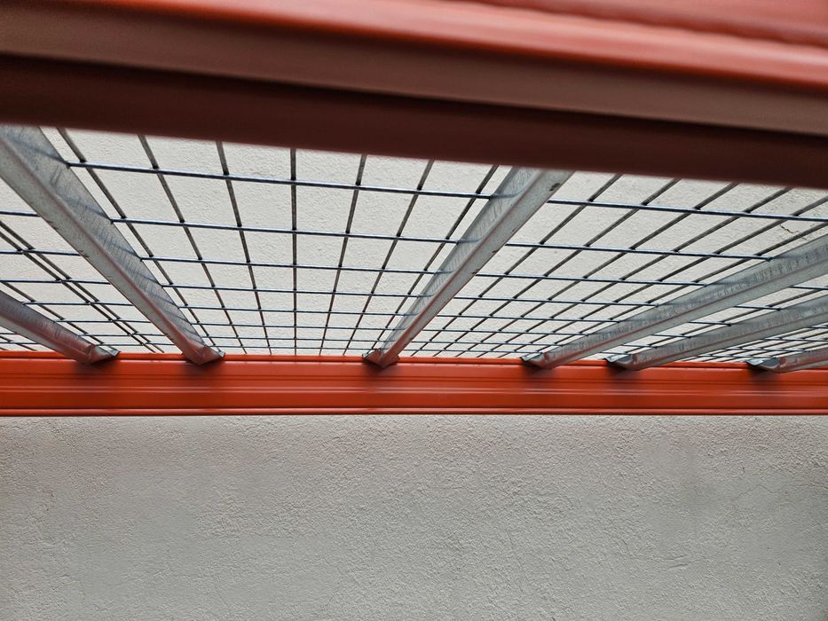 Półka siatkowa ocynk / półka na regał / siatka na regał