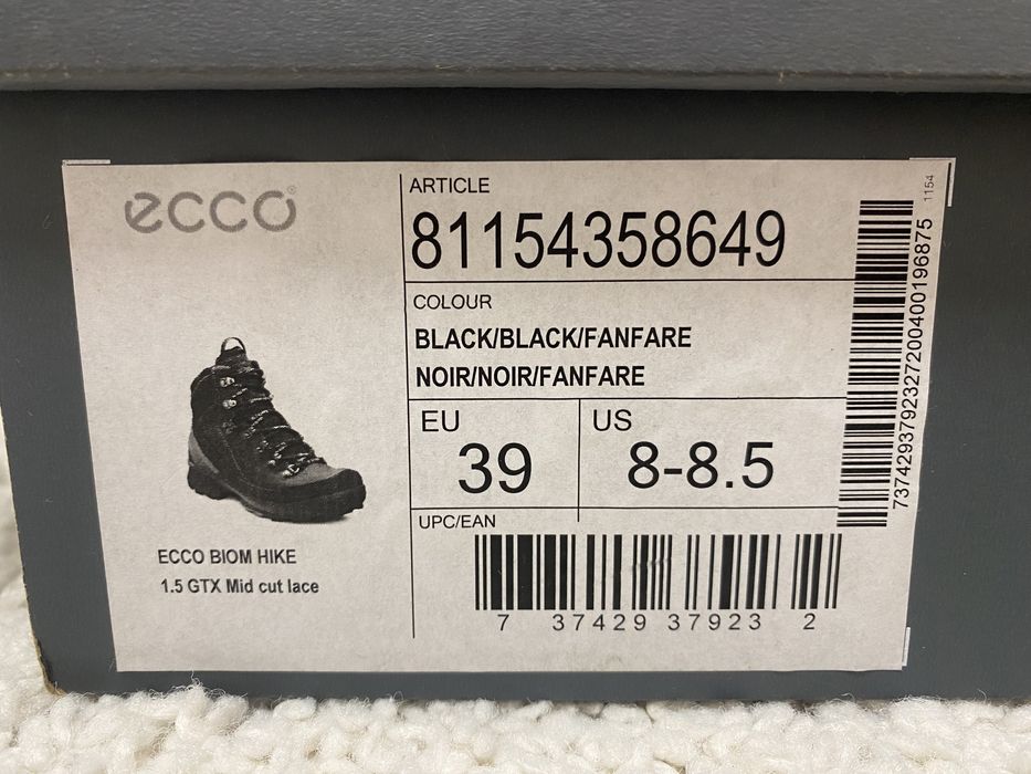 Ботинки Ecco, розмір 39, 25,5 см