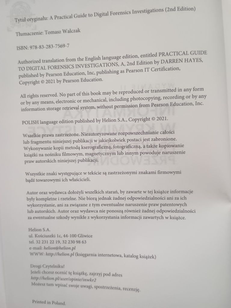 Informatyka w kryminalistyce. Praktyczny przewodnik. Wydanie II