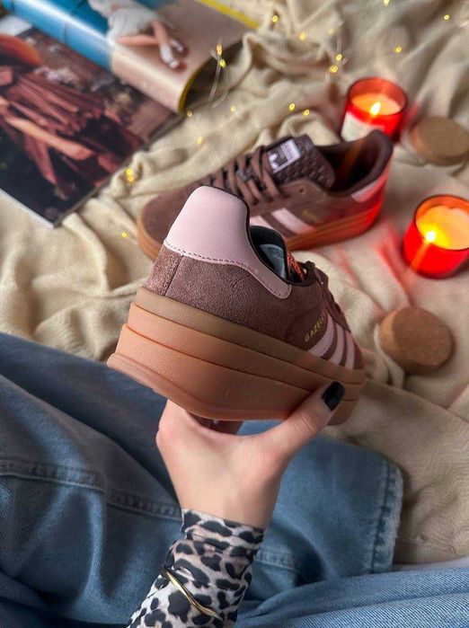 Кросівки Adidas Gazelle Bold Platform Brown/Peach premium