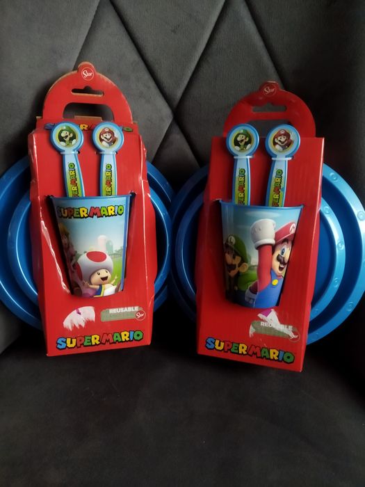 Nowy zestaw super Mario Luigi Nintendo kubek talerz miska