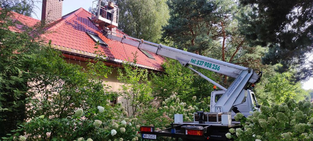 Wycinka i pielęgnacja drzew,wynajem  podnośnika koszowegi, zwyżki,