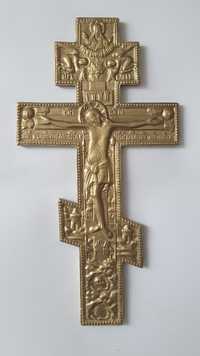 Krzyż prawosławny duży  ikona mosięzna