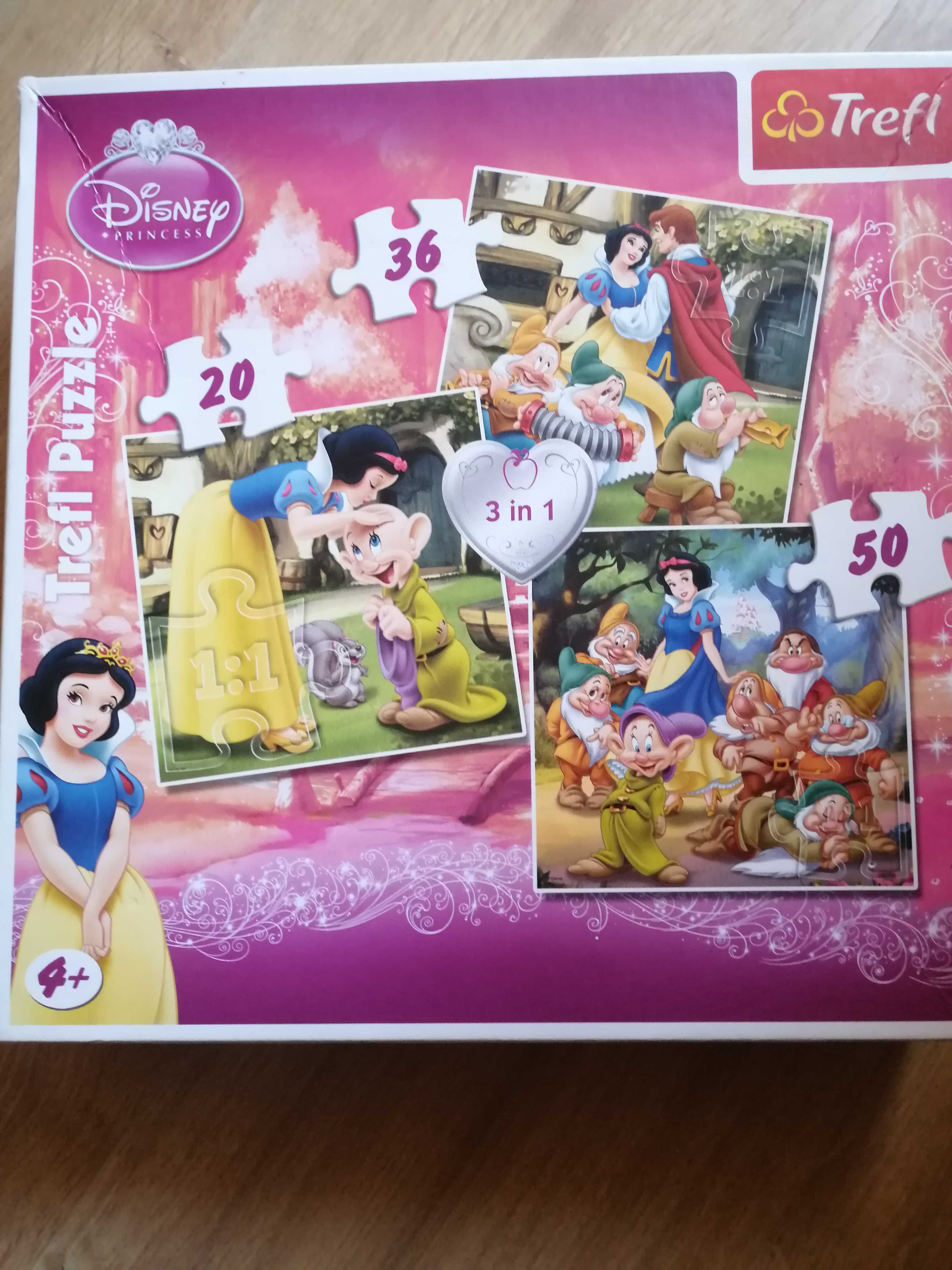 Puzzle Królewna Śnieżka Disney'a Trefl, 3w1