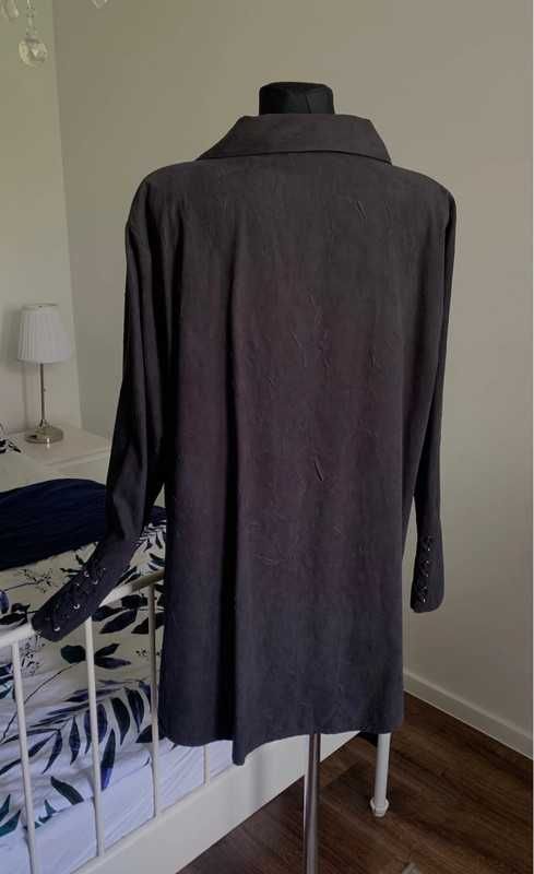 C&A unikatowa czarna koszula plus size basic minimalizm 44 46