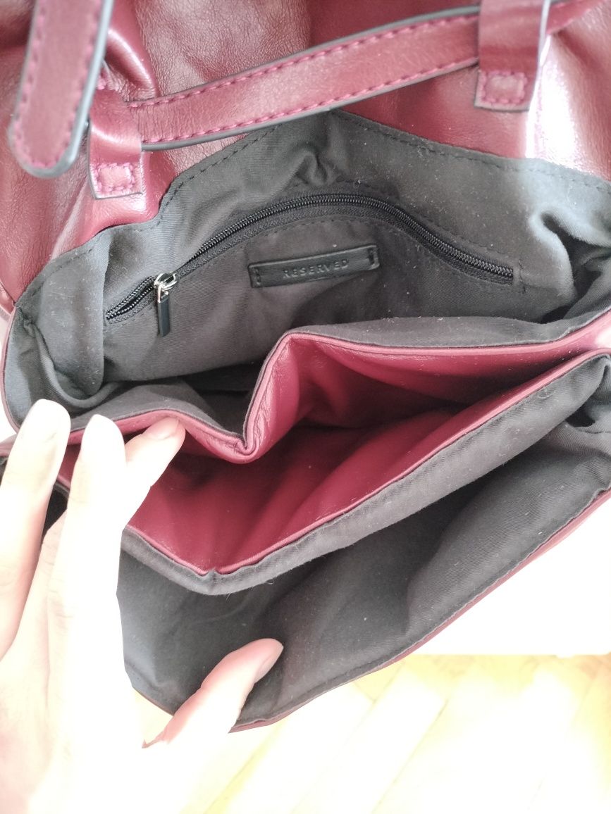 Torebka crossbody Reserved karminowa bordowa