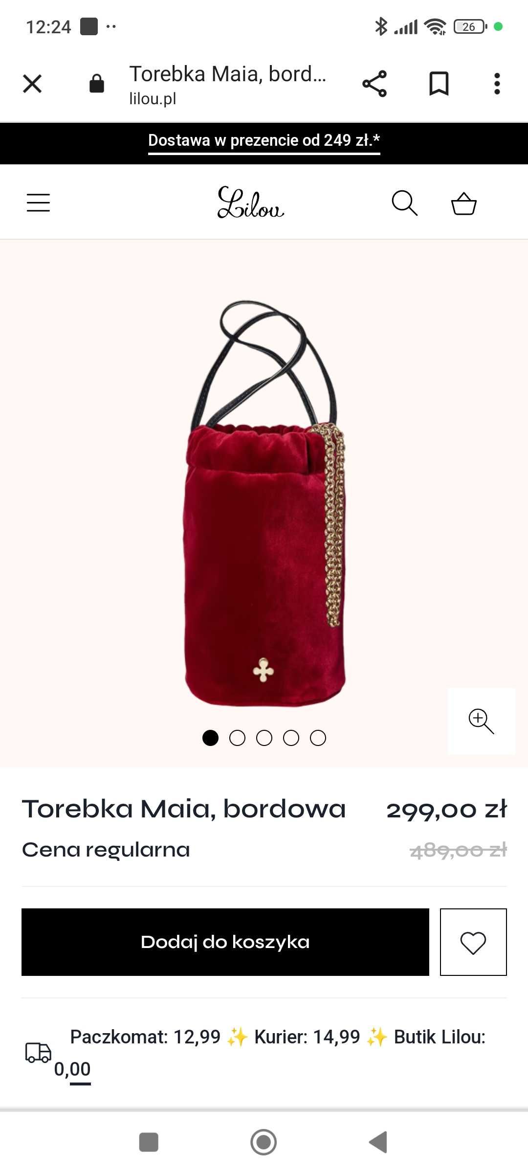 Biżuteria Lilou naszyjnik, bransoletka piórko i torebka zestaw